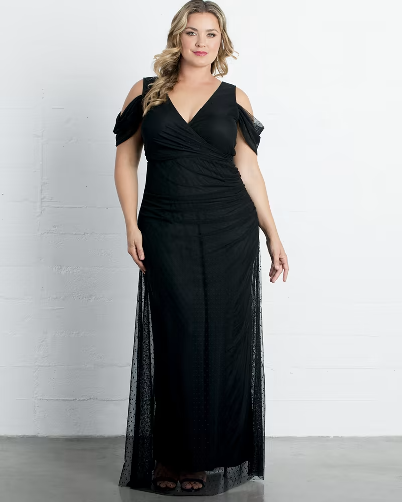 Buy Plus Size Black Classic Polo Dress Online For Women - Amydus